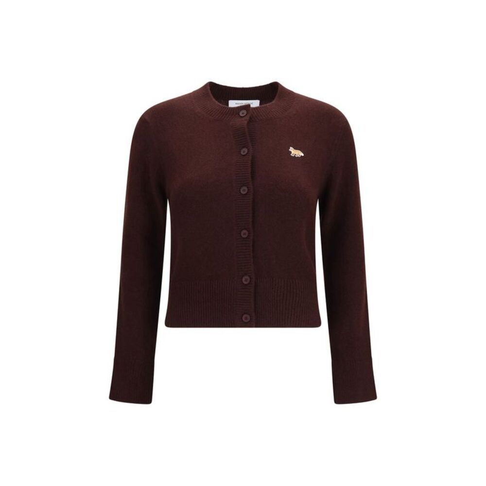 Maison Kitsuné Brown Wool Oves Aries Women's Cardigan